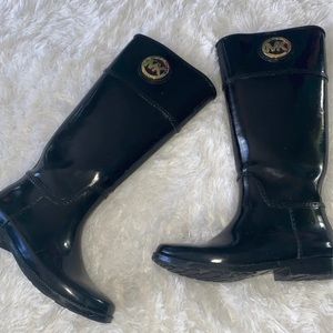 Black Michael Kors Rainboots